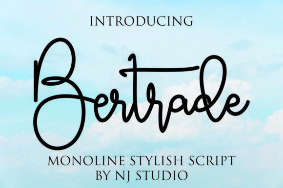Bertrade Font: A Script Typeface for Handmade Brands