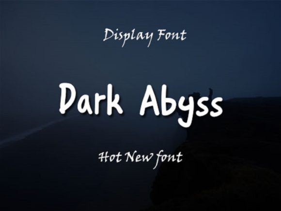 Dark Abyss: A Whimsical Script Font for Modern Web Design