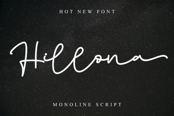 Hillona: A Monoline Script Font for Modern Web Design