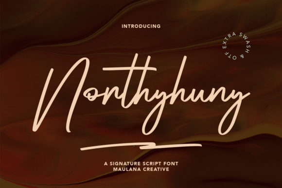 Northyhuny: A Trendy Script Font for Editorial Design
